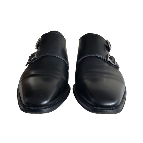 EUC Magnanni Men\'s Black Leather Double Monk Strap Loafer Dress Shoes Size 11 M main image 6
